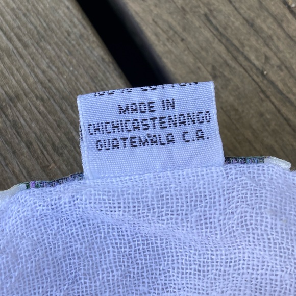 ELOHIM Top White Colorful Floral Embroidered Cotton Green Pink Blue Size Large - Picture 12 of 15